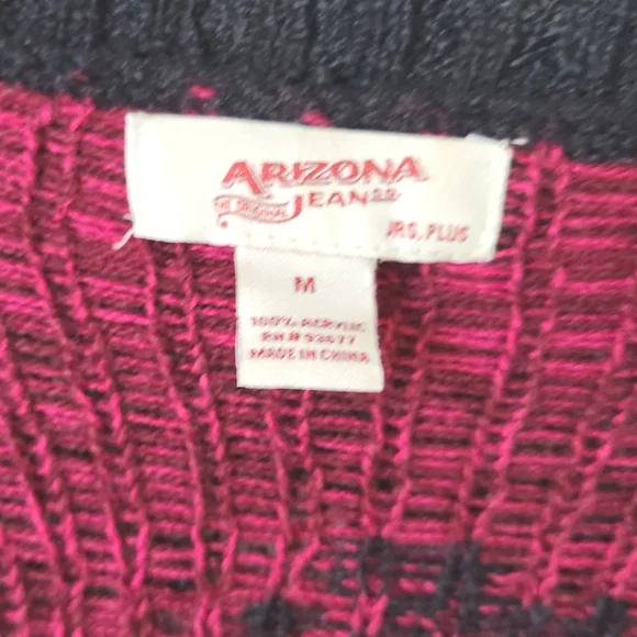 Rose Print Open Front Knit Cardigan Size Medium - Picture 7 of 8